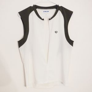 PEARL IZUMI White/Gray Cycling Half Zip Jersey